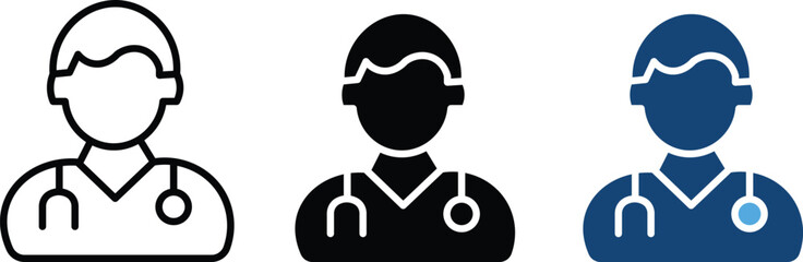 Doctor and Medical Specialist Avatar Icon Set ,Vector  illustration .