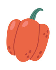 Vibrant orange pumpkin with a lush green stem embodying the spirit of the fall harvest, symbolizing abundance, warmth, and festive celebrations of the season