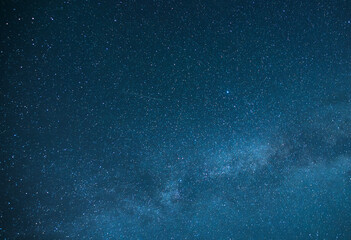 Beautiful bright Milky Way on the starry sky.  Astronomical background.