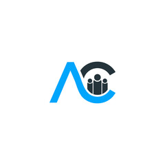 Modern Logo Design Featuring Abstract People Inside the Letter C