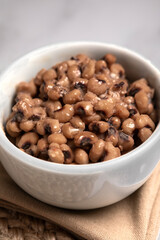 A side dish Bowl of black-eyed peas southern style 