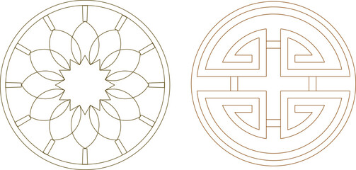 sketch vector illustration silhouette design ornament decoration mandala rosette classic vintage ethnic modern