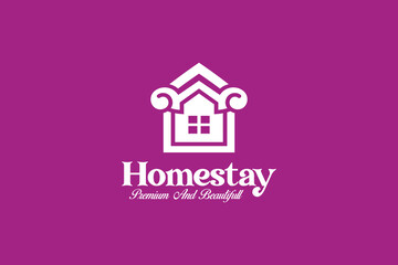 home logo design theme homestay