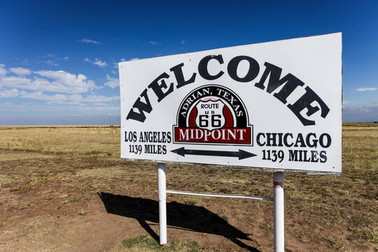 Adrian, Texas, United States.  Route 66. Mid way point of the historic route.