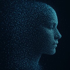 Digital medical data represented in a human-like form using dense data point clusters