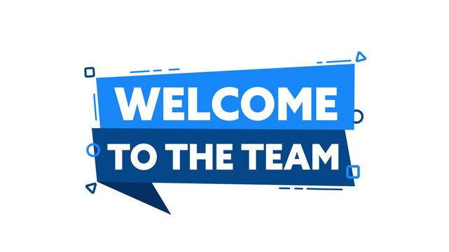 Welcome to the team animated banner with alpha channel