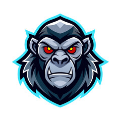 gorilla head logo icon vector art illustration