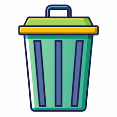 trash can isolated on white