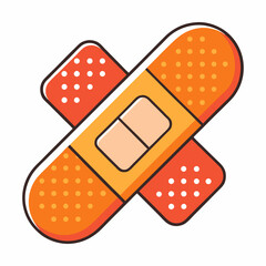 adhesive bandage on white