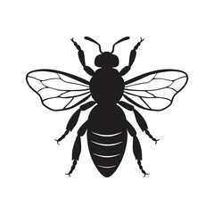 graphic honey bee isol vector art silhouette