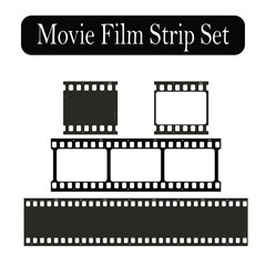 Movie Film Strip Set - High-Resolution vector illustration