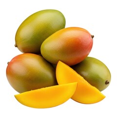 Delicious ripe mangoes fruit fresh tropical food healthy diet eating