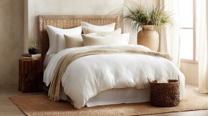 White bedding set modern bedroom decor