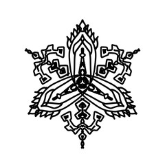 Mandala triangle no.4 line art for beginner and intermediate adults,ideal for mindfulness and easy coloring.