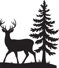 Mountain Deer Silhouette Vector Design

Majestic Deer in Forest Landscape Clipart

Rustic Wildlife Scene – Deer and Mountains

Antlered Stag with Mountain Backdrop Vector

Deer in Nature – Wildlife Si