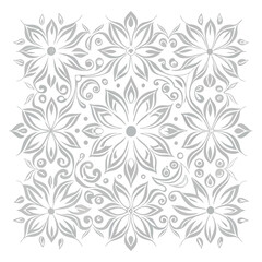 Fototapeta premium Seamless vintage floral vector pattern with white flowers for textile design