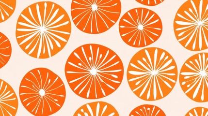 Artistic Stylized Orange Pattern for Fresh Feel