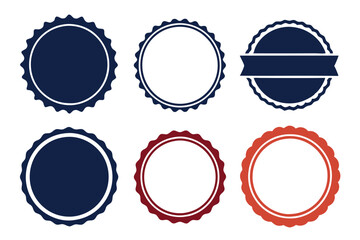 A set of round vector label designs, perfect for vintage-style web icons or blank badges and stickers