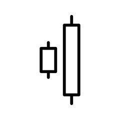 Bullish engulfing outline icon. Perfect for trading apps or charts.