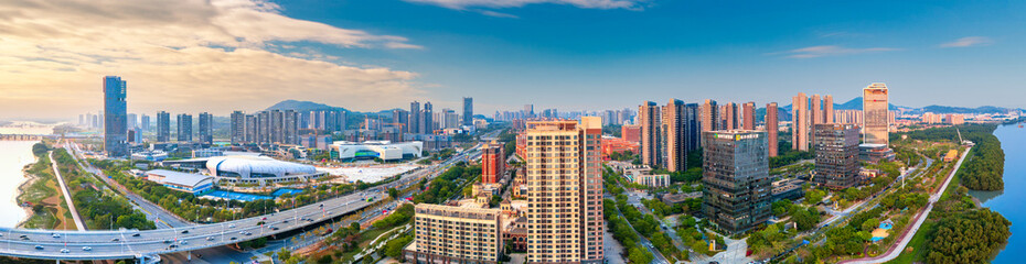 Obraz premium Panoramic view of Nansha Stadium, Guangzhou, China