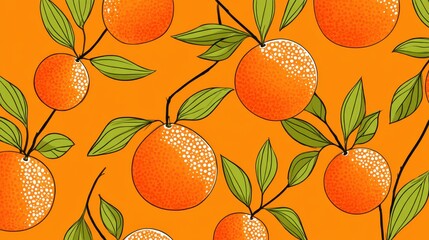Stylized Orange Pattern for Fresh and Vibrant Feel