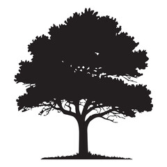 Fototapeta premium Tree Silhouette Drawing Design Vector Illustration