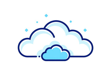 Fototapeta premium Cloud formation over blue sky nature illustration digital art clear environment minimalist viewpoint