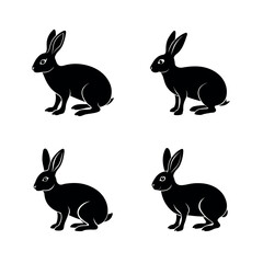 vector illustration of rabbits