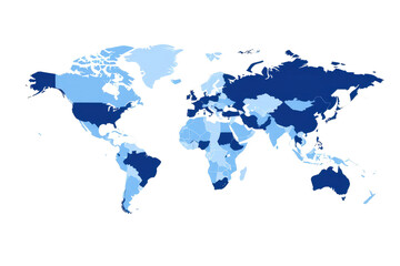 Obraz premium Global population density map world infographic geographical aerial view data visualization