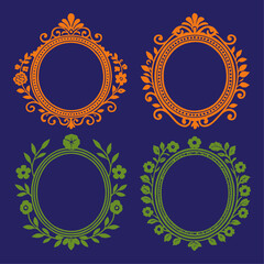 Decorative Antique Frames with Floral Accents.ai