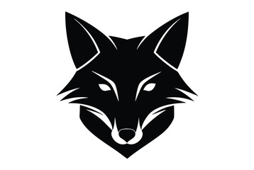 Obraz premium Fox Head Silhouette Vector Illustration Perfect for Logos and Tattoo Designs Minimal Wild Animal Art