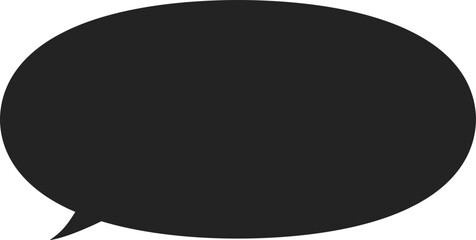 ベクターのふきだし　単体　イラスト　白黒　右　左　Simple speech bubble.