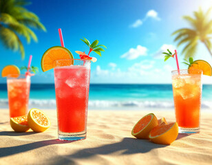 Obraz premium cocktail on the beach
