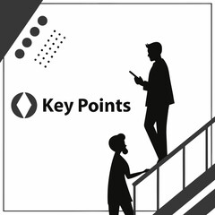 Business people climbing stairs reaching key points
