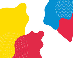 Colorful Abstract Pop Art Color Background. geometric shape design with trendy Memphis 80s-90s style