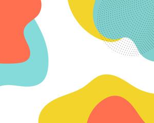 Colorful Abstract Pop Art Color Background. geometric shape design with trendy Memphis 80s-90s style