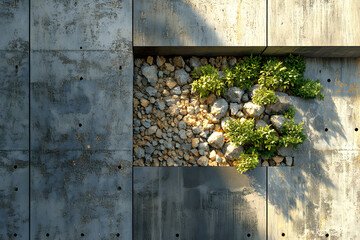 Sustainable Urban Texture Minimalist Infrastructure Design Showcasing Geological Layering, Adaptive Materials, and Environmental Resilience in Modern Construction