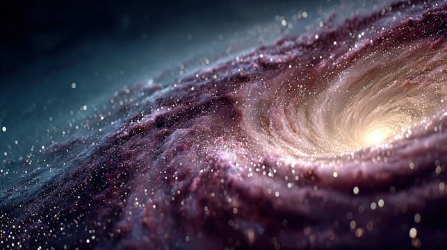 Cosmic black hole distortion background with purple gravity warp, interstellar vortex for sci-fi movie title sequence, astronomy education material, tech conference visual, and mystery concept.