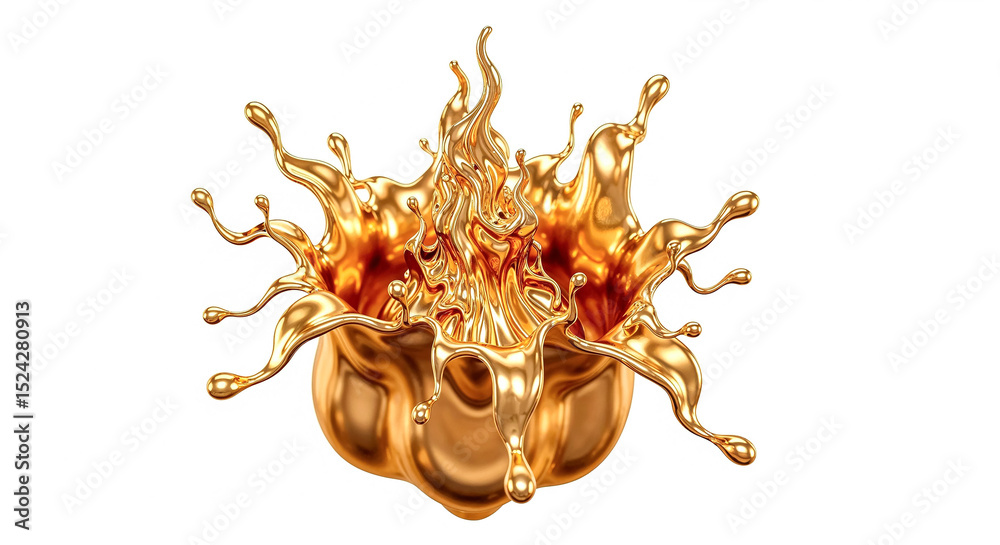 Aufkleber splashing liquid gold creating a stunning visual effect