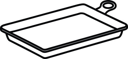 Fototapeta premium baking sheet icon line art vector illustration on transparent background 
