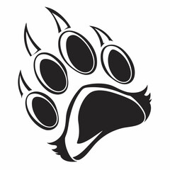 Professional bear paw print graphic design element
