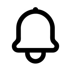 Crisp notification bell silhouette design, vector cutout