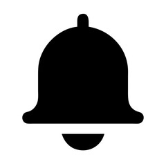 Crisp notification bell silhouette design, vector cutout