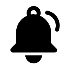 Crisp notification bell silhouette design, vector cutout