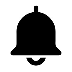 Naklejka premium Crisp notification bell silhouette design, vector cutout