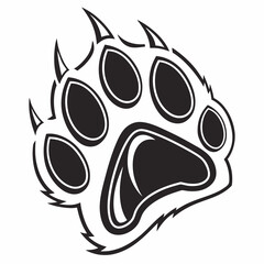Powerful bear claw tribal design graphic