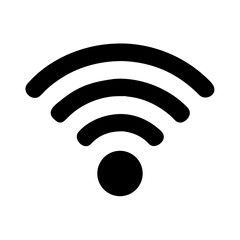 Crisp wifi symbol silhouette design, vector cutout