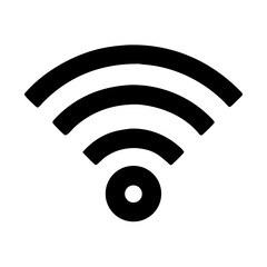 Crisp wifi symbol silhouette design, vector cutout