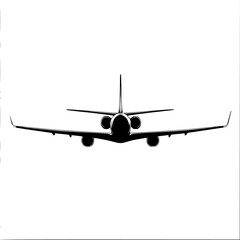 a black and white plane is flying in the sky airplane, black, fly, large, plane, sky , Generative art.