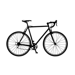 a black silhouette of a bike on a transparent background bicycle, bike, black, silhouette, wheel , Generative art.